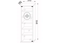 VCM Erste Hilfe Schrank Gusal XXL Eiche