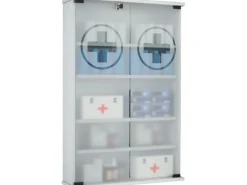 VCM Erste Hilfe Schrank Honula 91 x 60 x 17 cm, Weiss