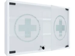 VCM Erste Hilfe Schrank Hustila M 40 x 60 x 10 cm, Weiss