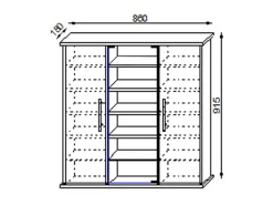 VCM Erste Hilfe Schrank Santila 92 x 88 x 18 cm, Weiss