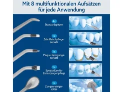 VITALmaxx Munddusche mit 8 Aufsätzen, Anthrazit