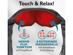 VITALmaxx Nacken-Massagekissen 12 V, Schwarz