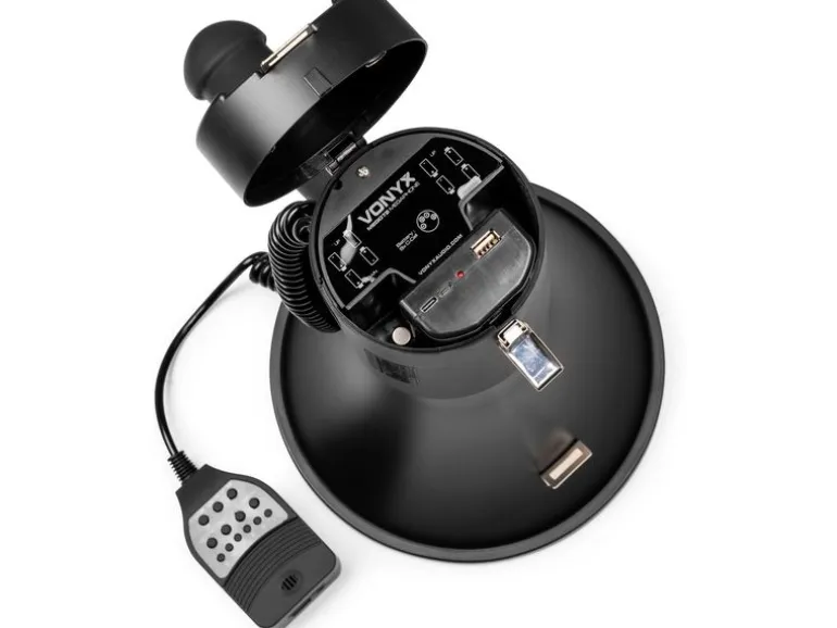 Vonyx Megaphon MEG075 75 W Bluetooth Schwarz mit Sirene