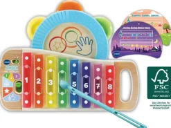 Vtech Musikspielzeug Interaktives Holz-Xylofon mit Tamburin -DE-