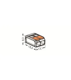 WAGO Steckklemme COMPACT 2 x 0.14-4 mm², 16 Stück