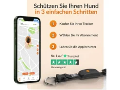 Weenect GPS-Tracker für Hunde XT mit Halsband schwarz