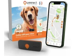 Weenect GPS-Tracker XS für Hunde, Schwarz