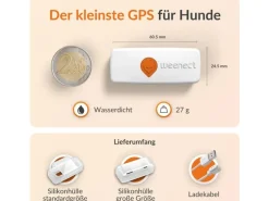 Weenect GPS-Tracker XS für Hunde, Weiss