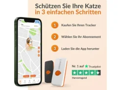Weenect GPS-Tracker XS für Katzen, Schwarz
