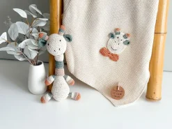 Welcomebabybox Geschenkset Lio – Decke & Giraffe