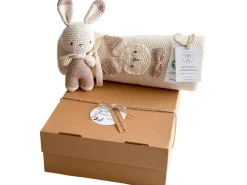 Welcomebabybox Geschenkset Timo – Decke & Hase