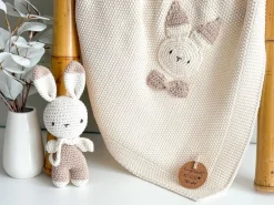 Welcomebabybox Geschenkset Timo – Decke & Hase