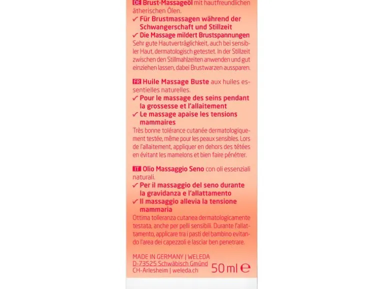 WELEDA Pflegeöl Brust-Massageöl 50 ml