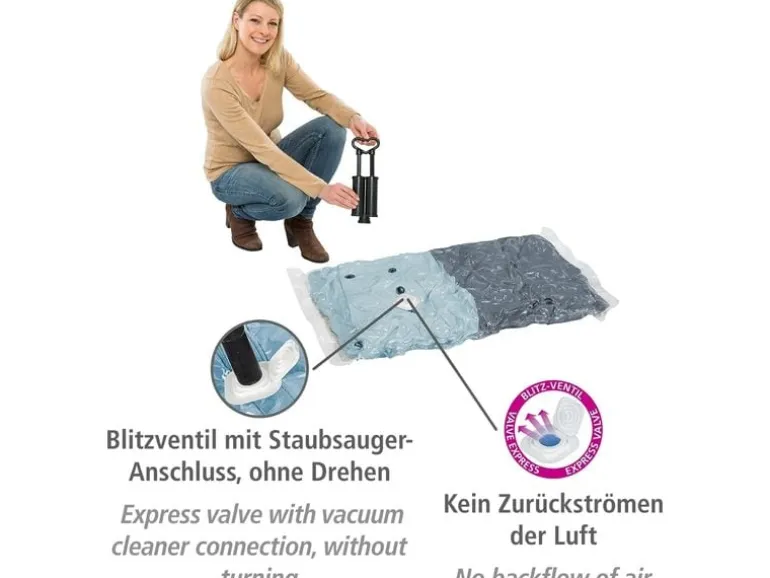 Wenko Vakuumbeutel Reise-Set 40 cm/50 cm x 60 cm/70 cm, 6 Stück