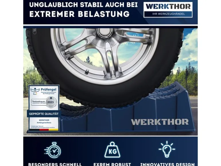 Werkthor Flache Auffahrkeile 2er Set, Blau