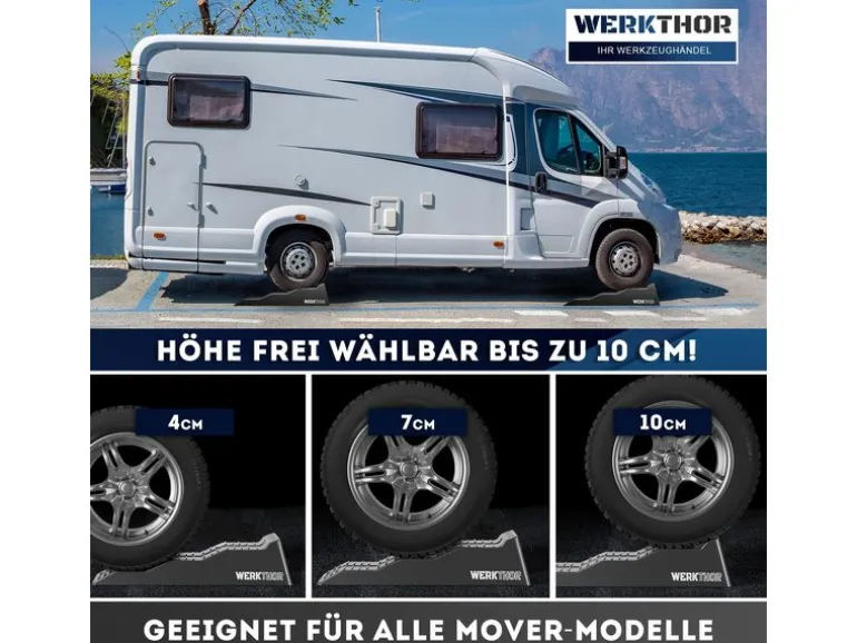 Werkthor Flache Auffahrkeile 2er Set, Grau
