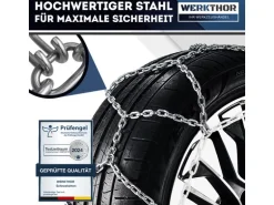Werkthor Stahlschneekette Werkthor Schneeketten 2er Set WT 60 2er Set
