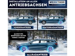 Werkthor Stahlschneekette Werkthor Schneeketten 2er Set WT 60 2er Set
