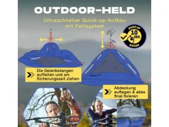 Where tomorrow Drei Personenzelt Pop-Up - Blau