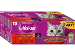 Whiskas Nassfutter Klassische Auswahl in Sauce 1+, 40 x 85 g