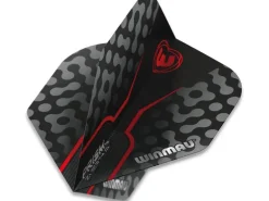 Winmau Dartflight Prism Zeta, Schwarz / Rot, 3 Stück