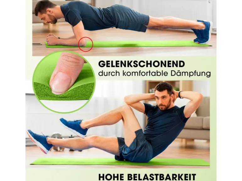 World Fitness Fitnessmatte Ashanti 190 cm x 100 cm, Grün