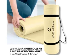World Fitness Fitnessmatte Jivan 183 cm x 61 cm, Beige