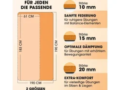 World Fitness Fitnessmatte Jivan 183 cm x 61 cm, Orange