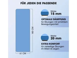 World Fitness Fitnessmatte Jivan 183 cm x 61 cm, Blau