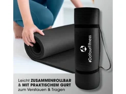 World Fitness Fitnessmatte Yamuna 183 cm x 61 cm, Schwarz