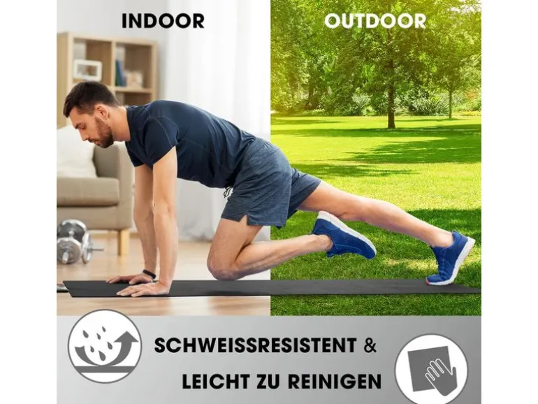 World Fitness Fitnessmatte Yamuna 183 cm x 61 cm, Schwarz