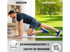 World Fitness Fitnessmatte Yamuna 183 cm x 61 cm, Grau