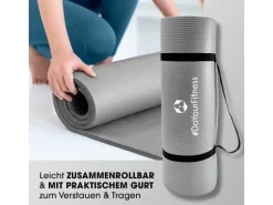 World Fitness Fitnessmatte Yamuna 183 cm x 61 cm, Grau