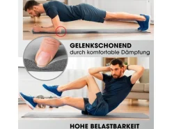 World Fitness Fitnessmatte Yamuna 183 cm x 61 cm, Grau