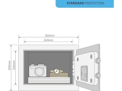 Yale Möbeltresor Value Safe M, 16.3 l, Schwarz