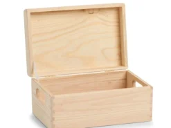 Zeller Present Aufbewahrungskiste mit Deckel 30 x 14 cm, Nature