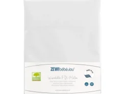 ZEWI bébé-jou Wasserdichter Fix-Molton 90 x 200 cm, Weiss