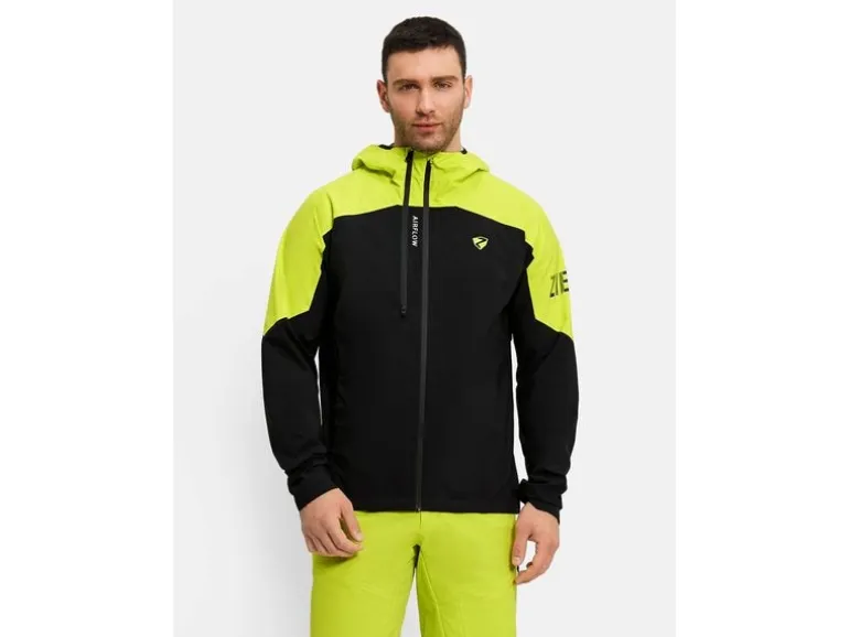 Ziener Regenjacke NEMIL-Z Herren Black Bitter Lemon, Gr. 52