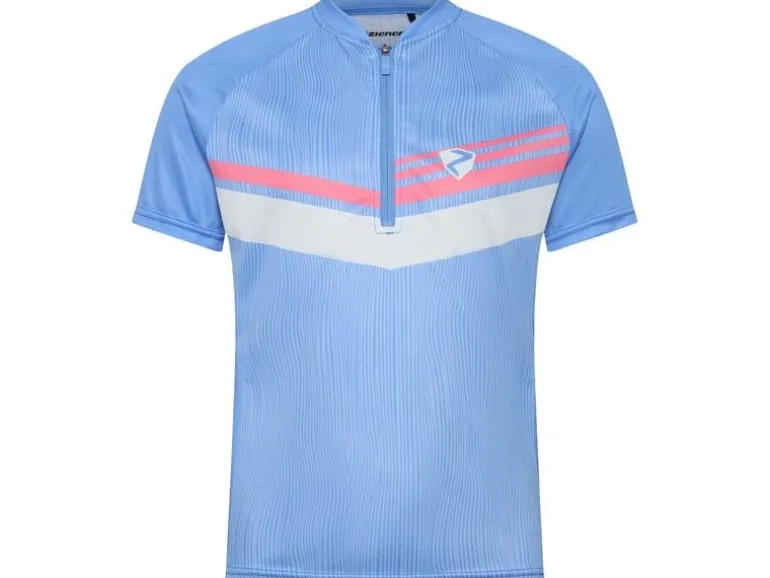 Ziener Velotrikot NESTEL-Z Junior Unisex Dreamy Sky White, Gr. 128