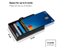 ZNAP Portemonnaie Slim Wallet Kork Black, 8er
