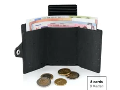 ZNAP Portemonnaie Slim Wallet Kork Black, 8er