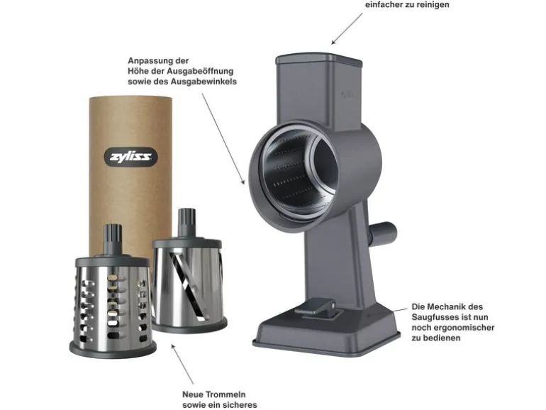 Zyliss Trommelreibe Gourmet Silber/Grau