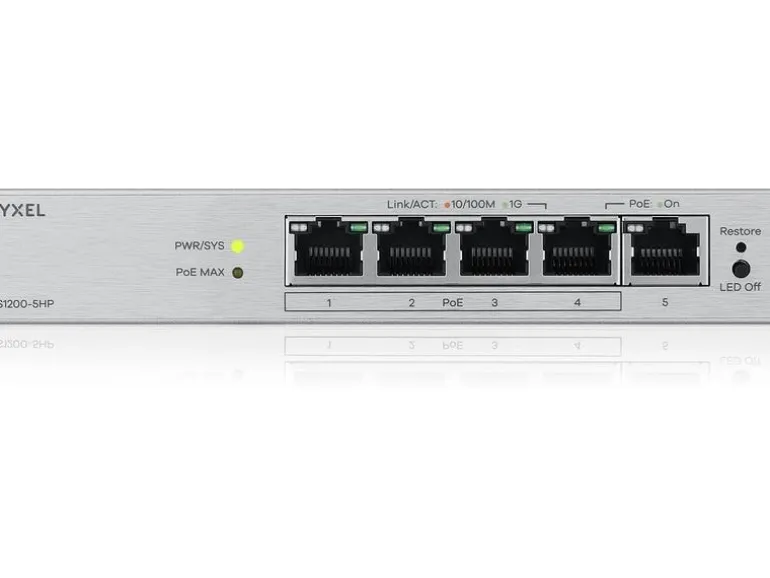 Zyxel PoE+ Switch GS1200-5HP v3 5 Port