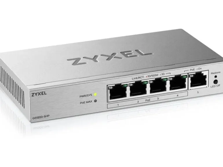 Zyxel PoE+ Switch GS1200-5HP v3 5 Port