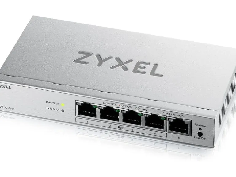 Zyxel PoE+ Switch GS1200-5HP v3 5 Port